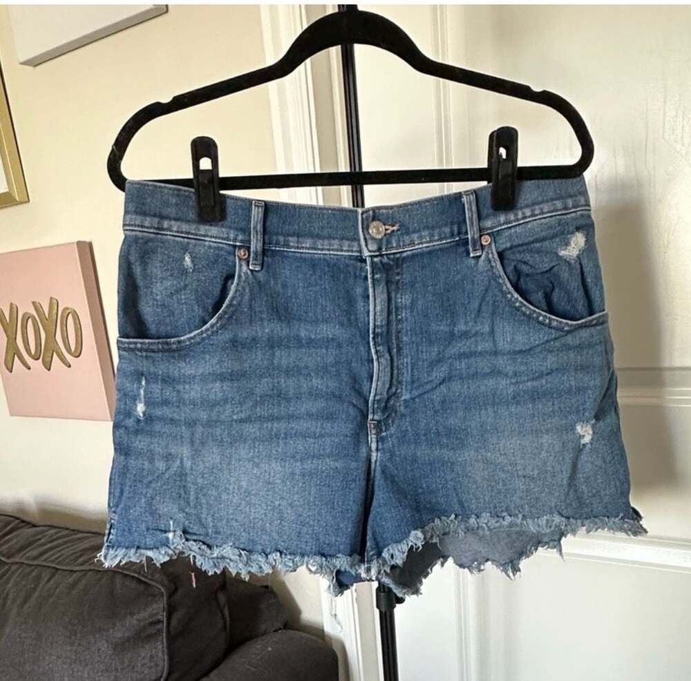 Express Cut Off Jean Shorts Mom Shorts Size 14 Hi Rise
